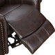 Brown 3-Piece Semi-PU Synthetic Leather Manual Reclining Living Room Set