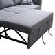 Dark Gray 6-Piece Sackcloth Modular Pull-Out Sleeper Sofa with Extendable