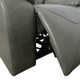Gray 3-Piece Breathable Leather Reclining Living Room Set with LED Lighting