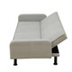 Gray Flannel Convertible Sleeper Sofa with Adjustable Construction and Profile