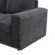 Dark Gray 4-Piece Corduroy Modular Sofa with Center Console Cup Holders