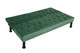 Peacock Green Lint Convertible Sleeper Sofa with Adjustable Construction