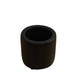Black and White Cat-Scratch Leather Round Stool with Pinwheel Cushion and Corner