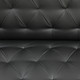 Black Faux Leather Convertible Sleeper Sofa with Adjustable Construction