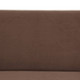 Brown Flannel Convertible Sleeper Sofa with Adjustable Construction and Profile