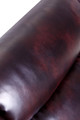 Brown Rubber Cloth Recliner Chair with High Back and Padded Arms and Stitching