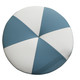 Lake Blue and Beige Cat-Scratch Leather Round Stool with Pinwheel Cushion