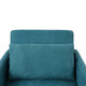 Green Lint Fabric Convertible Sleeper Chair with Pull-Out Bed and Padded Back