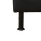 Black Faux Leather Convertible Sleeper Sofa with Adjustable Construction