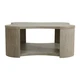 Walnut MDF and Oak Rectangular Cocktail Table with Lower Shelf and Lounge Chairs