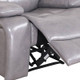 White 3-Piece Bonded Leather Reclining Living Room Set with Cup Holder Consoles