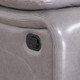 White 3-Piece Bonded Leather Reclining Living Room Set with Cup Holder Consoles
