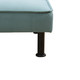 Green Flannel Convertible Sleeper Sofa with Adjustable Construction and Profile