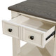 Dark Gray MDF and White Oak End Table with Drawer and Integrated Drawer Shelf