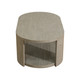 Walnut MDF and Oak Rectangular Coffee Table with Lower Shelf and Drawers Shelf