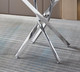 Silver Tempered Glass Dining Table