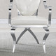 Black Gold Leatherette Dining Chair Set of 2