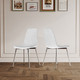 Grey Gold Velvet Upholstered Dining Chair Set of 4
