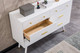 Modern Stone-Look MDF Storage Cabinet with Wood Construction