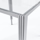Clear Gold Glass Top Dining Table