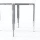 Clear Gold Glass Top Dining Table