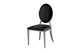 Silver White Leatherette Dining Chair Set of 2