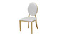 Silver White Leatherette Dining Chair Set of 2