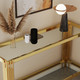 Gold Tempered Glass Console Table