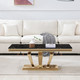 Gold White Stone-Look MDF Coffee Table