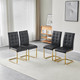 Grey Silver PU Upholstered Dining Chair Set of 2