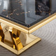 Silver White Stone-Look MDF Coffee Table