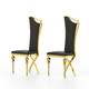 White Gold Premium PU Upholstered Dining Chair Set of 2