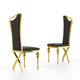 White Gold Premium PU Upholstered Dining Chair Set of 2
