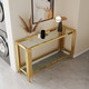 Black Gold Tempered Glass Console Table