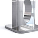 White Gold Stone-Look MDF End Table with Metal Base