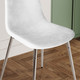 Grey Silver Velvet Upholstered Dining Chair Set of 4
