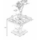 White Gold Stone-Look MDF End Table with Metal Base