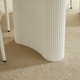 Cream Stone-Look MDF Dining Table