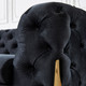 Black Velvet Upholstered Loveseat with Solid Wood Structure