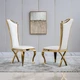 Silver Grey Leatherette Dining Chair Set of 2