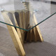 Gold Tempered Glass Coffee Table