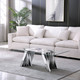 Gold Tempered Glass Coffee Table