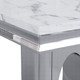 Black Gold Stone-Look MDF End Table with Metal Base