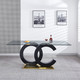 Glass Top Rectangular Dining Table