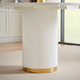 White Gold Stone-Look MDF Dining Table