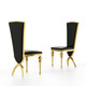 White Gold Premium PU Upholstered Dining Chair Set of 2