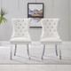 Black Gold Modern Velvet Upholstered Dining Chair Set of 2