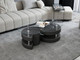 Brown Premium Tempered Glass Coffee Table Set