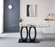 Black Tempered Glass Dining Table with MDF Construction