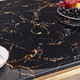 Black Gold Stone-Look MDF Rectangular Dining Table